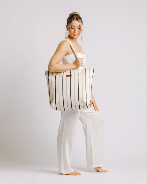 Vert Stripe Beach Tote - Image 6