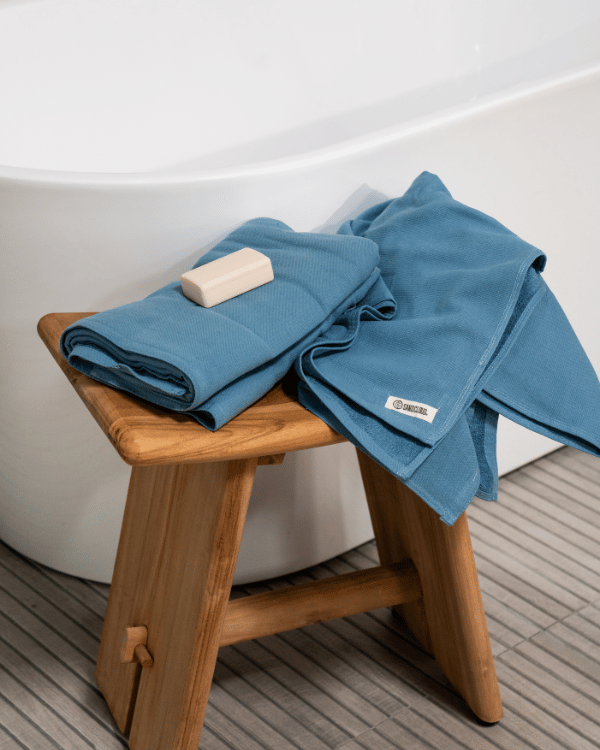 Terra Fringeless XL Bath Bundle - Slate Blue - 2 Pack - Image 4