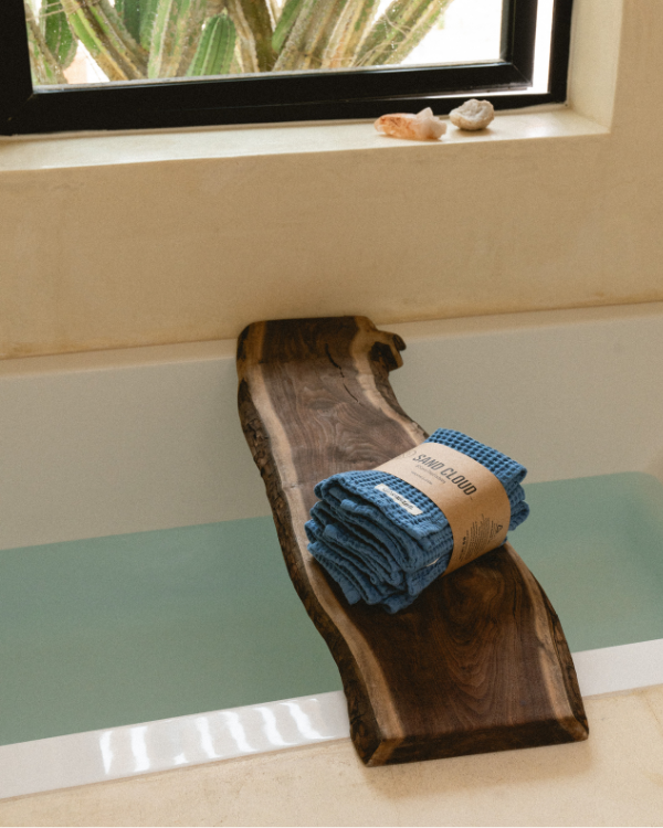 Micro Waffle Bath Washcloth Bundle - 6 Pack - Slate Blue - Image 3