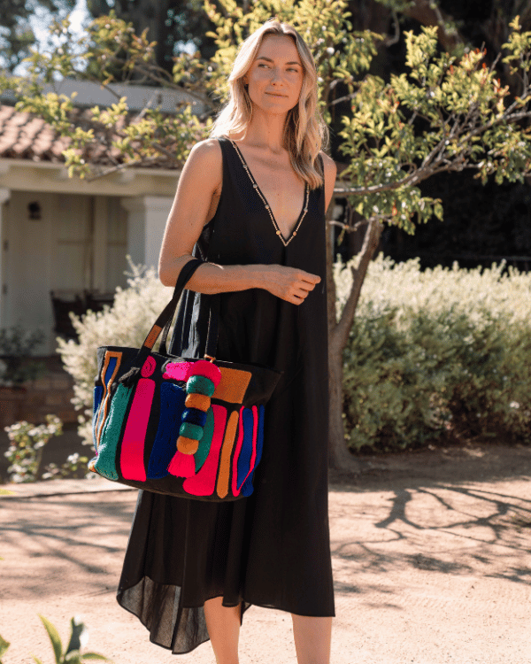 Hermosa Chenille Tote - Black - Image 4