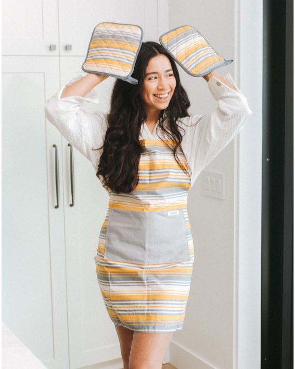 Saffron Stripe Apron - Image 3