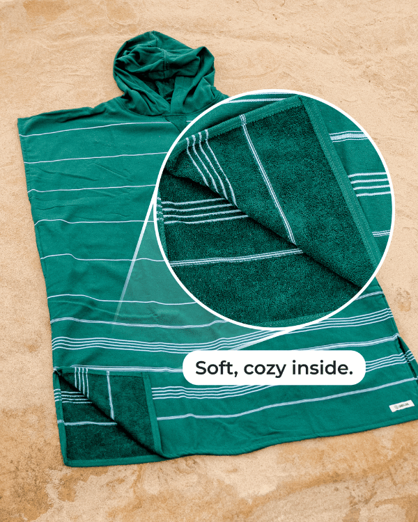 Terra Hooded Poncho- Green - Image 4