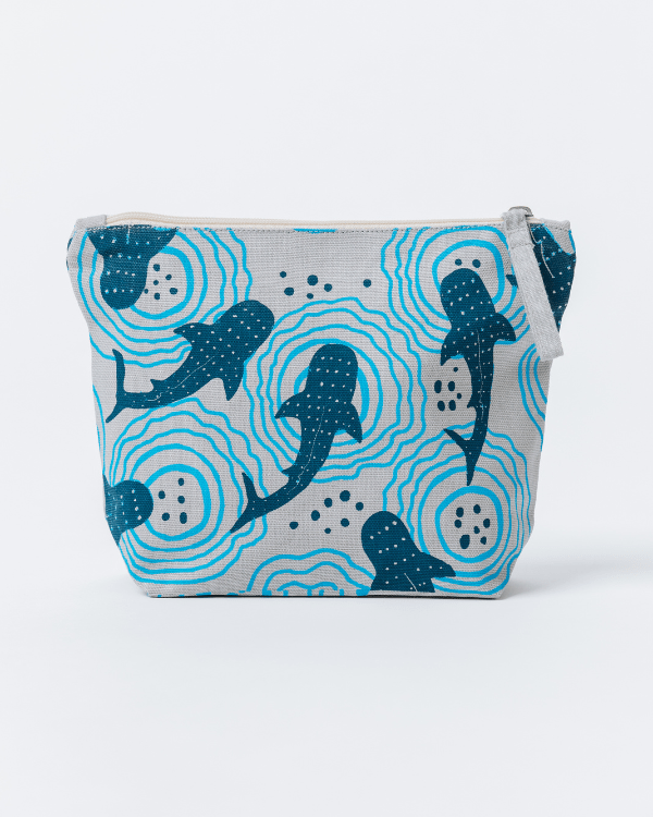 Alternative view of Shark Ripples Zipper Pouch