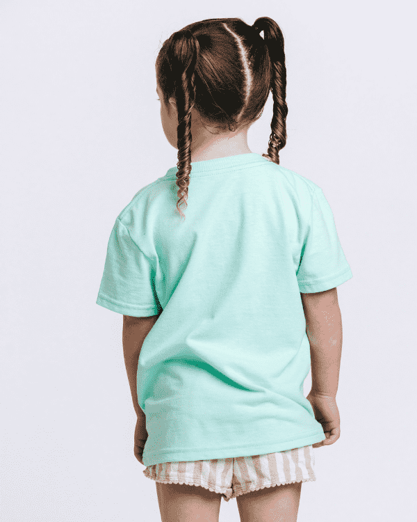 Make The Sea Trash Free Kids Tee - Soft Mint - Image 4