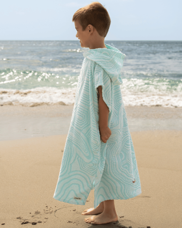 Geo Turtle Hooded Poncho Youth - Image 3