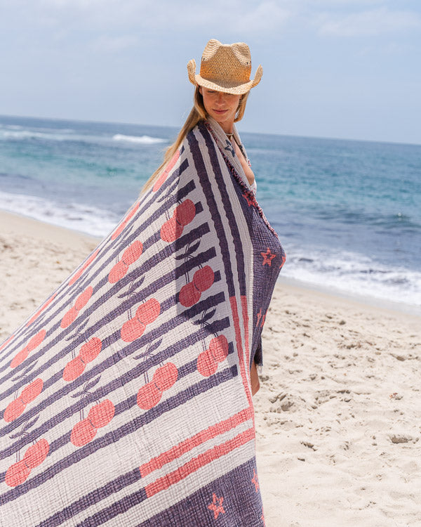 Cherry Stars & Stripes PARTY BLANKET - Image 4