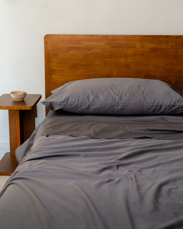 Luxe Sateen Sheet Set Steel Grey - Image 12
