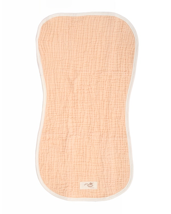 Little Fishies Gauze Burping Cloth Bundle - 3 Pack - Seafoam / Peach Fuzz / Natural - Image 5