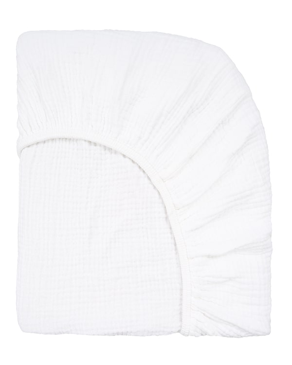Alternative view of Sonoran Fitted Sheet - White