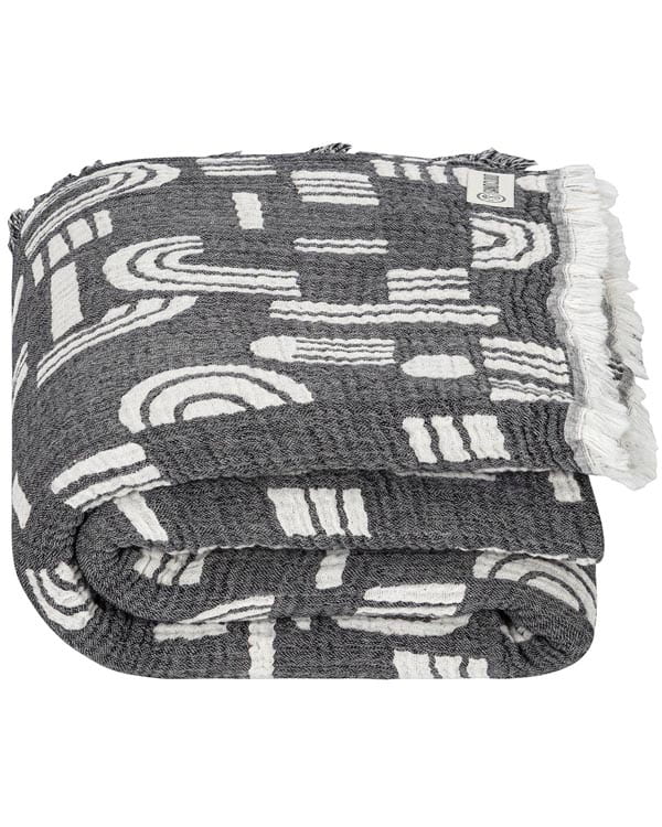 Retro Arches PARTY BLANKET Black - Image 4