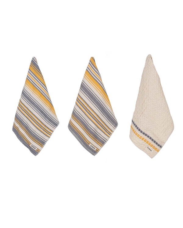 Saffron Stripe Kitchen Towel Bundle - Assorted 3 Pack - Image 6