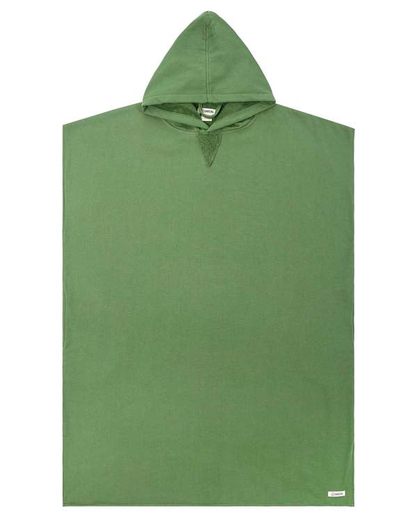 Alternative view of Terra Hooded Poncho- Green