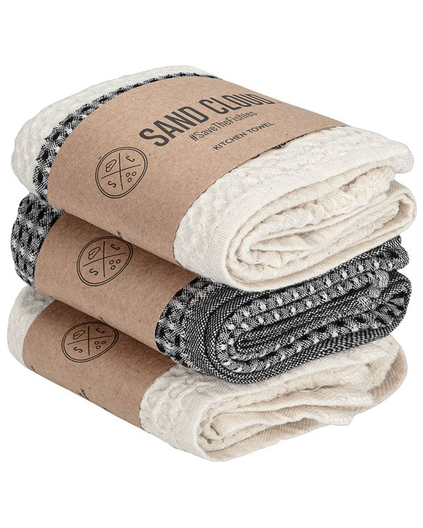 Cicely Waffle Kitchen Towel Bundle - Assorted 3 Pack - Image 3