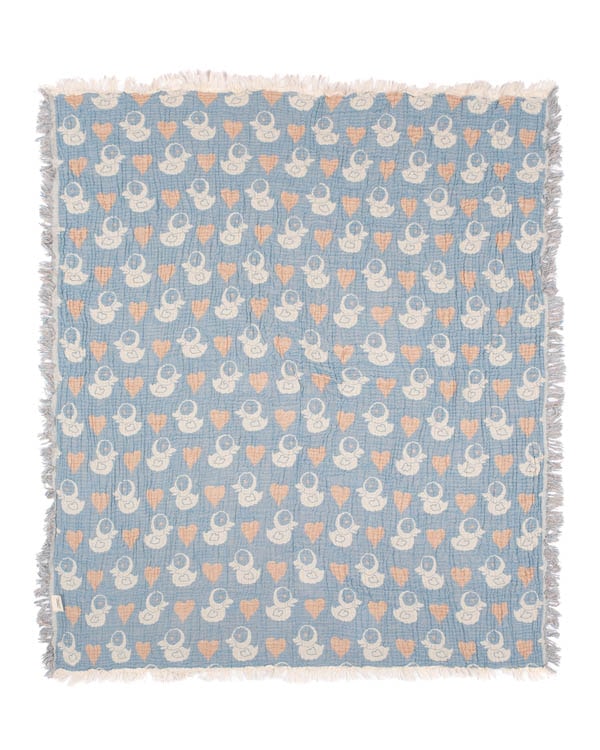 Ducky Gauze Receiving Blanket Single with Pouch - Image 3