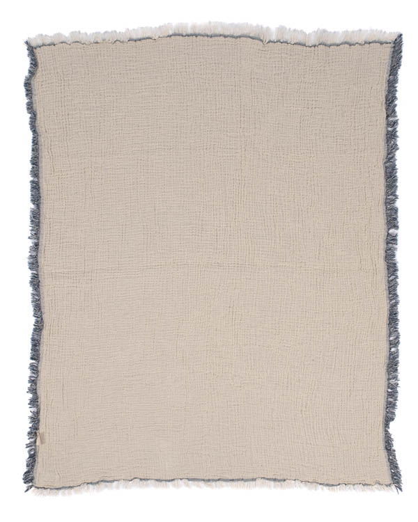 Little Fishies Gauze Receiving Blanket - Navy - Image 5