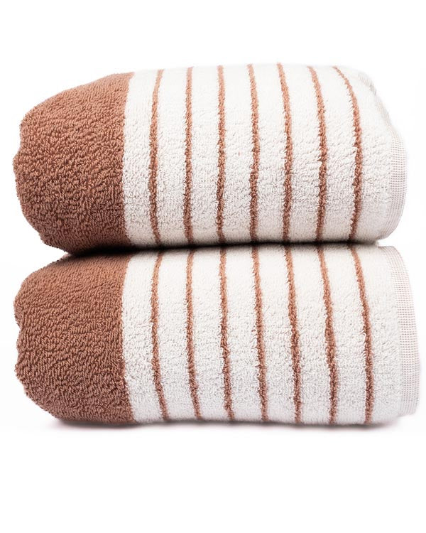 Micro Stripe Bath Bundle - 2 Pack - Warm Taupe - Image 4