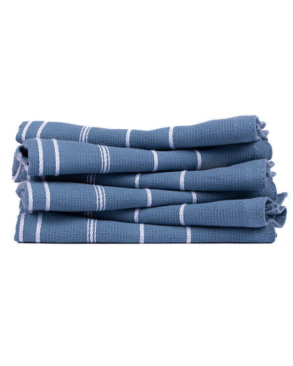 Classic Bath Washcloth Bundle- 6 Pack - Slate Blue - Image 3