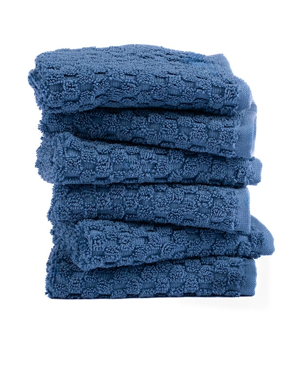 Alternative view of Atom Washcloth Bath Bundle - Slate Blue - 6 Pack