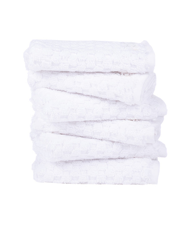 Alternative view of Atom Washcloth Bath Bundle - White - 6 Pack