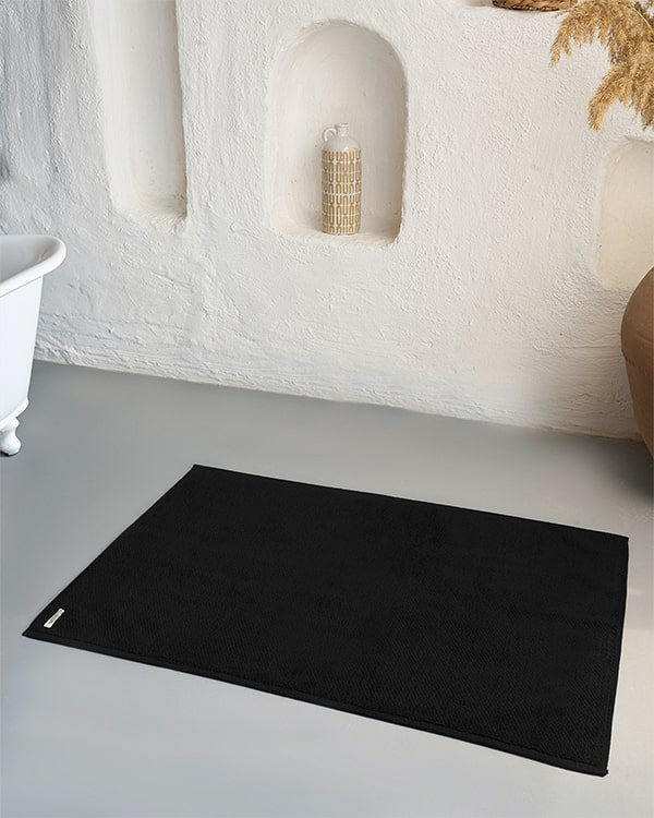 Alternative view of Willow Bath Mat - Black
