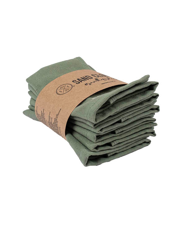 Terra Bath Washcloth Bundle 6 Pack - Hedge Green
