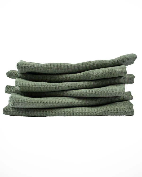 Alternative view of Terra Bath Washcloth Bundle 6 Pack - Hedge Green