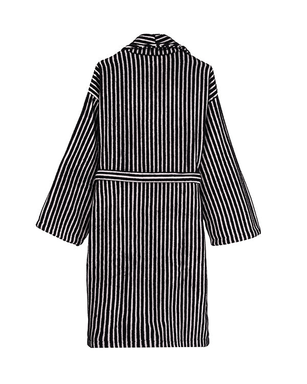 Stripe Dot Robe - Black - Image 3