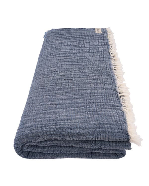 Senna Melange PARTY BLANKET Indigo - Queen - Image 8