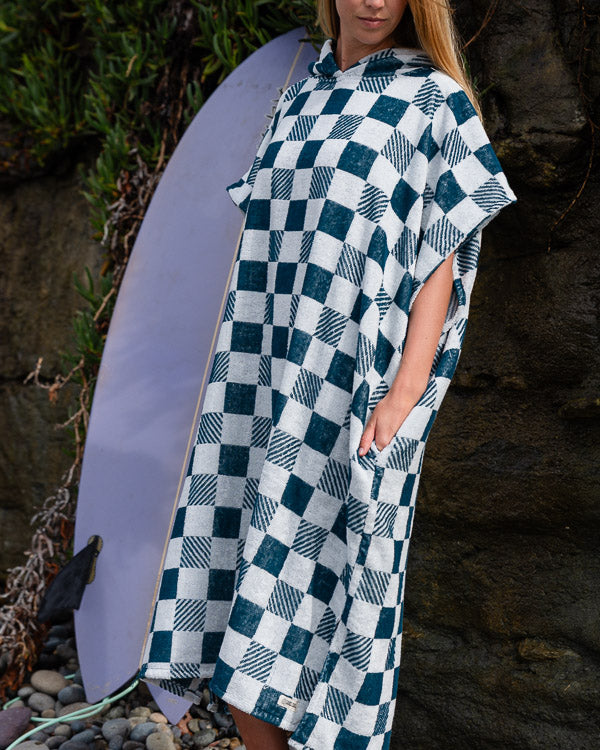 Checker Hooded Poncho - Image 6