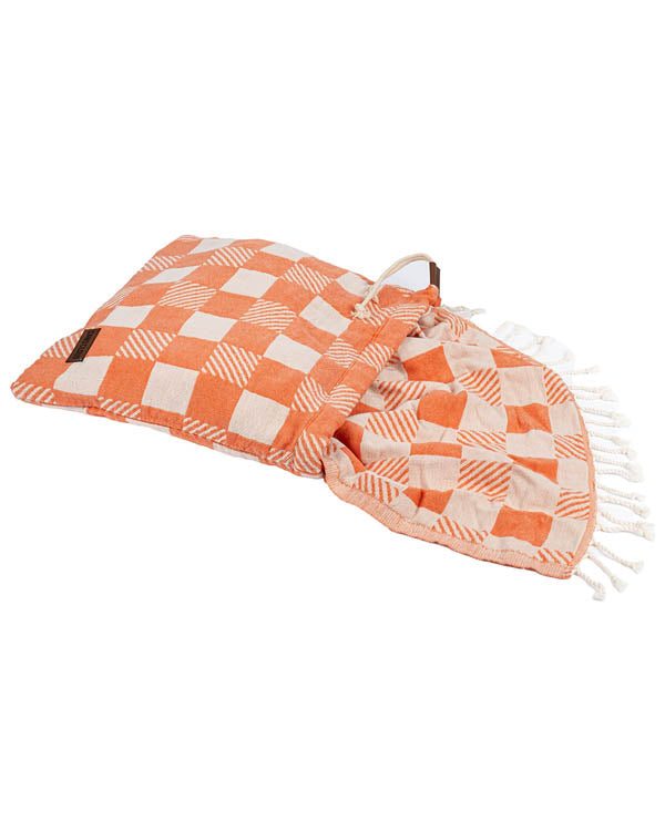 Checker Towel Bag - Coral - Image 11