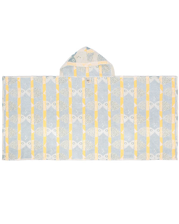 Alternative view of Fishies Hooded Kids Bath Towel