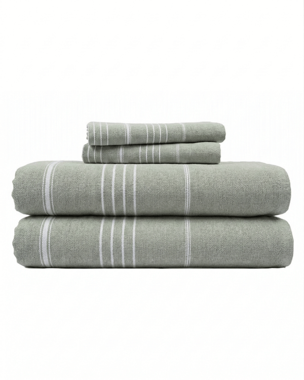 Classic Fringeless XL Bath Bundle - Sage