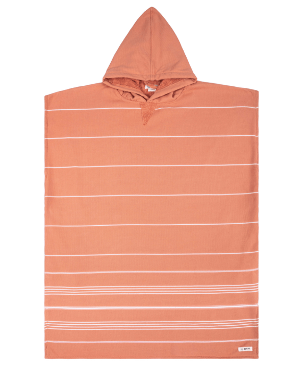 Alternative view of Classic Stripe Hooded Poncho Dusty Pink