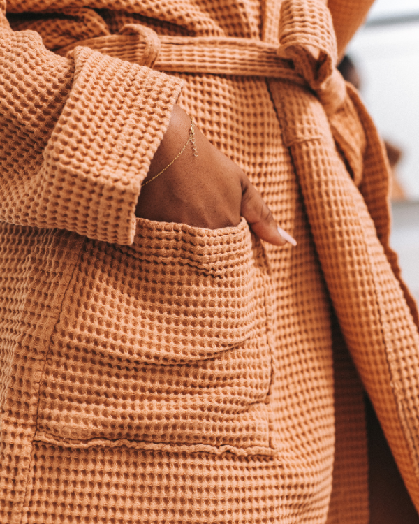 Alternative view of Micro Waffle Robe Beige
