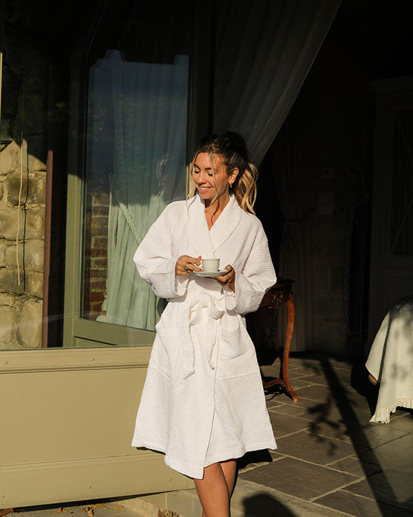 Alternative view of Micro Waffle Robe - Frost White